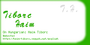 tiborc haim business card